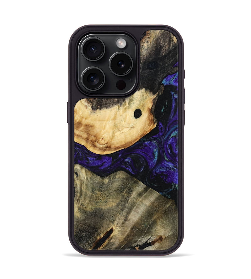 iPhone 15 Pro Wood Phone Case - Tessie (Purple, 784543)