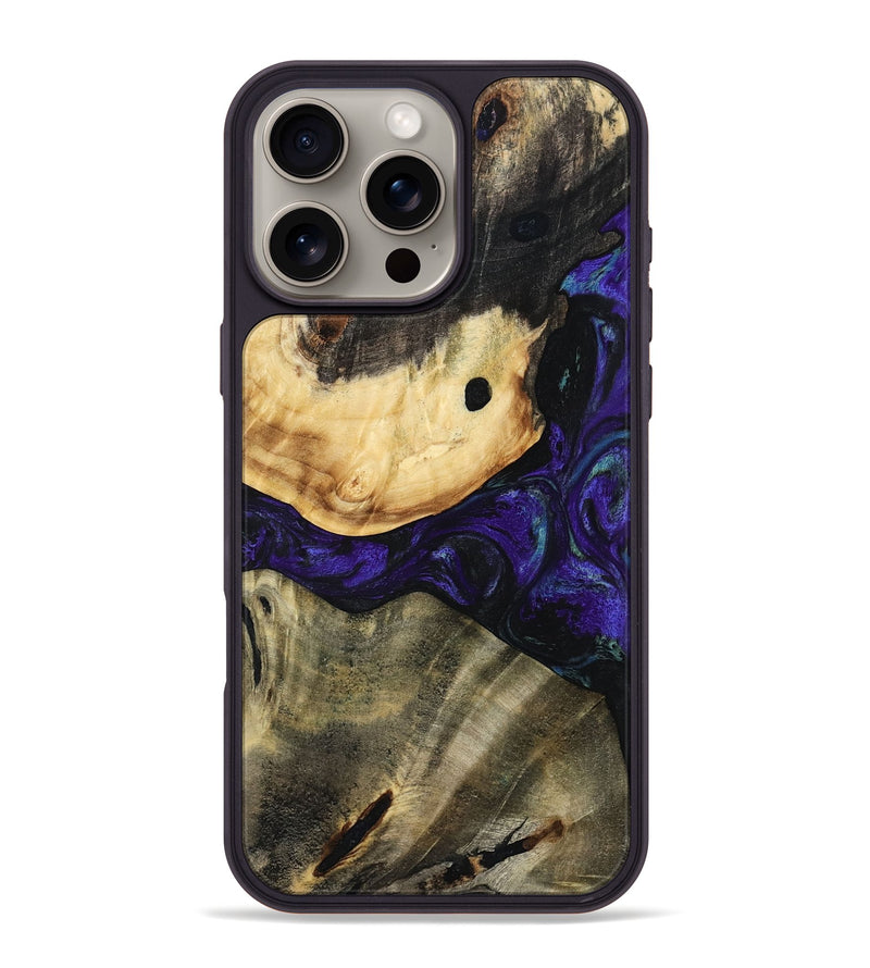 iPhone 16 Pro Max Wood Phone Case - Tessie (Purple, 784543)