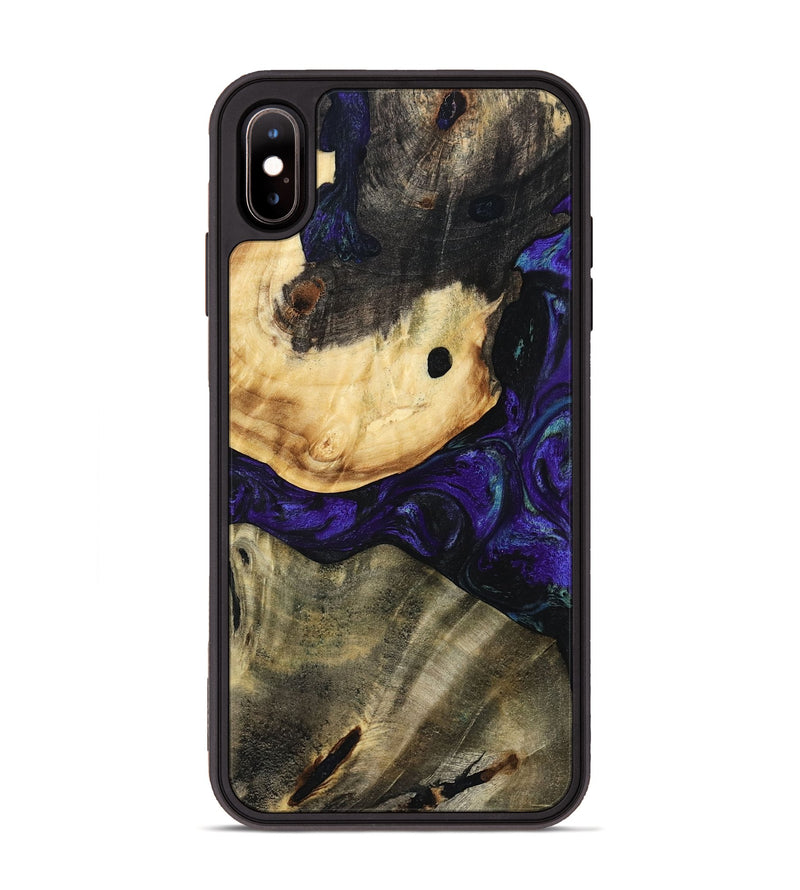 iPhone Xs Max Wood Phone Case - Tessie (Purple, 784543)
