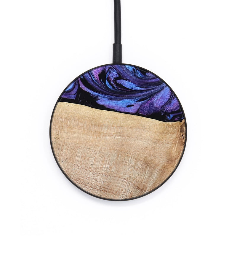 Circle Wood Wireless Charger - Omar (Purple, 784544)