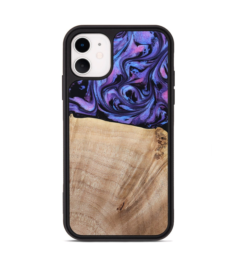 iPhone 11 Wood Phone Case - Omar (Purple, 784544)