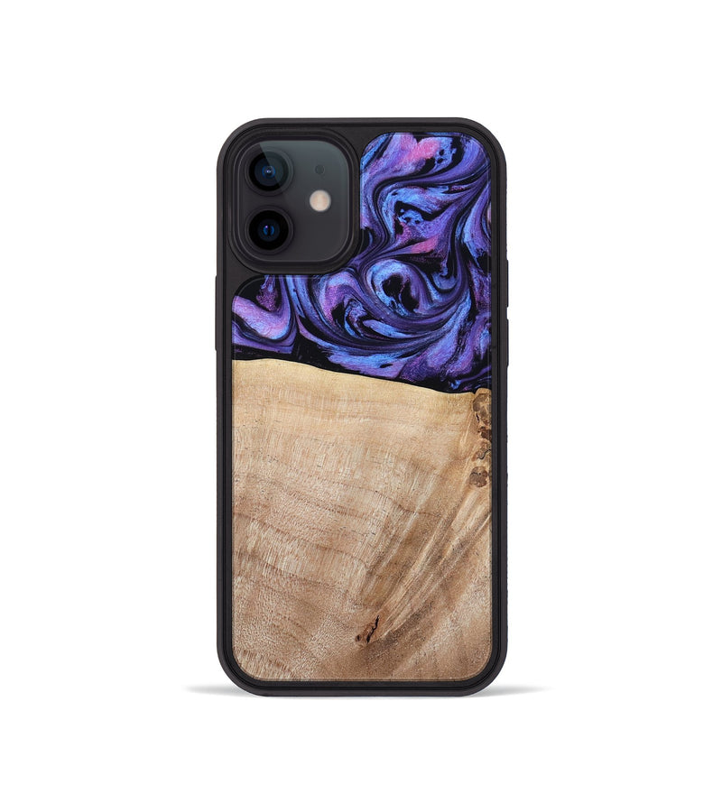 iPhone 12 mini Wood Phone Case - Omar (Purple, 784544)