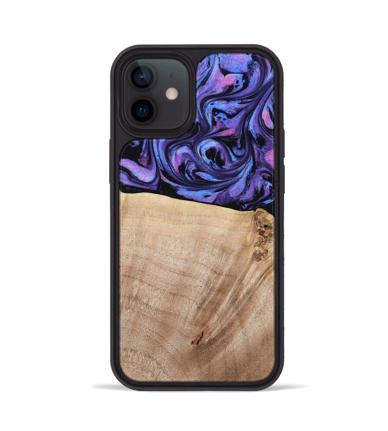 iPhone 12 Wood Phone Case - Omar (Purple, 784544)