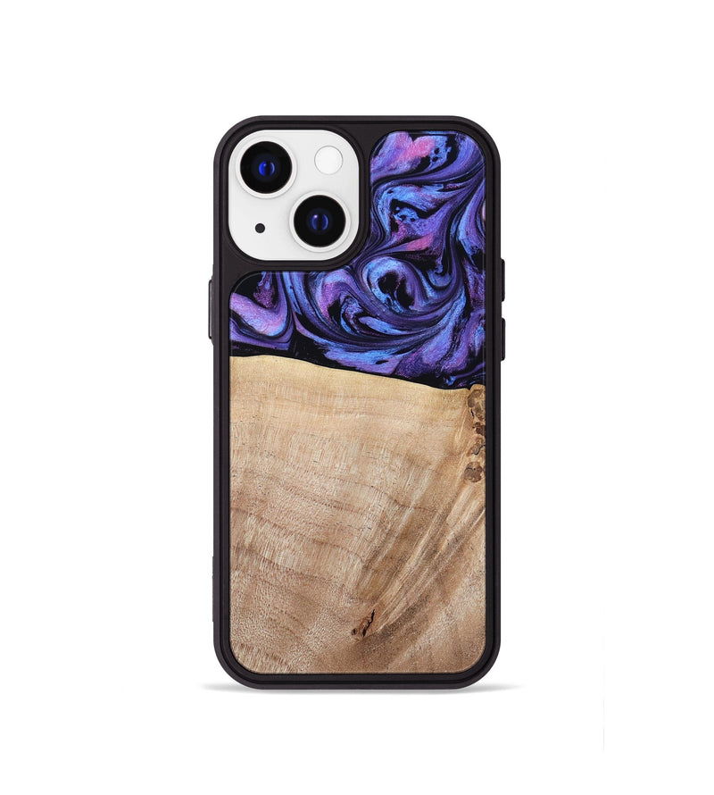 iPhone 13 mini Wood Phone Case - Omar (Purple, 784544)