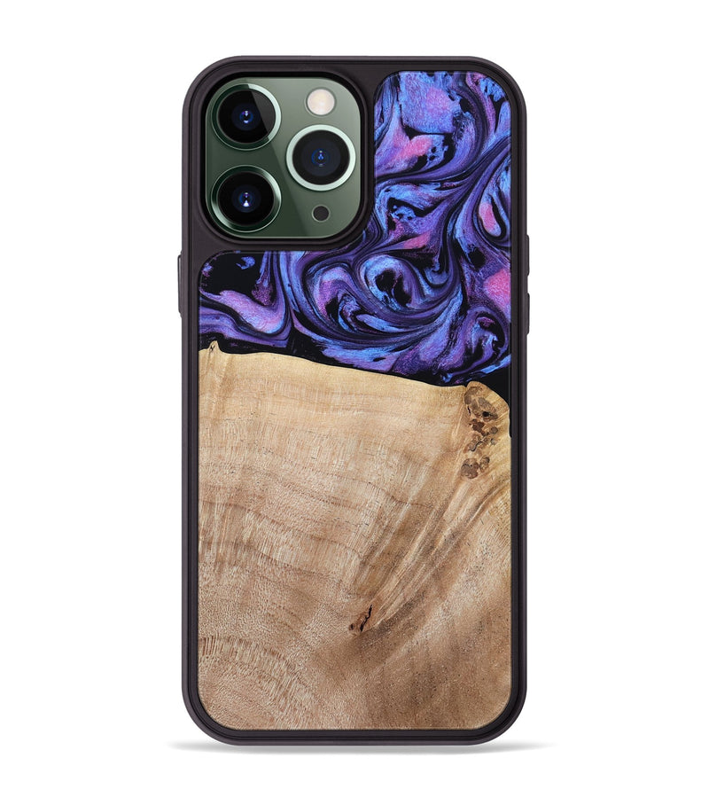iPhone 13 Pro Max Wood Phone Case - Omar (Purple, 784544)