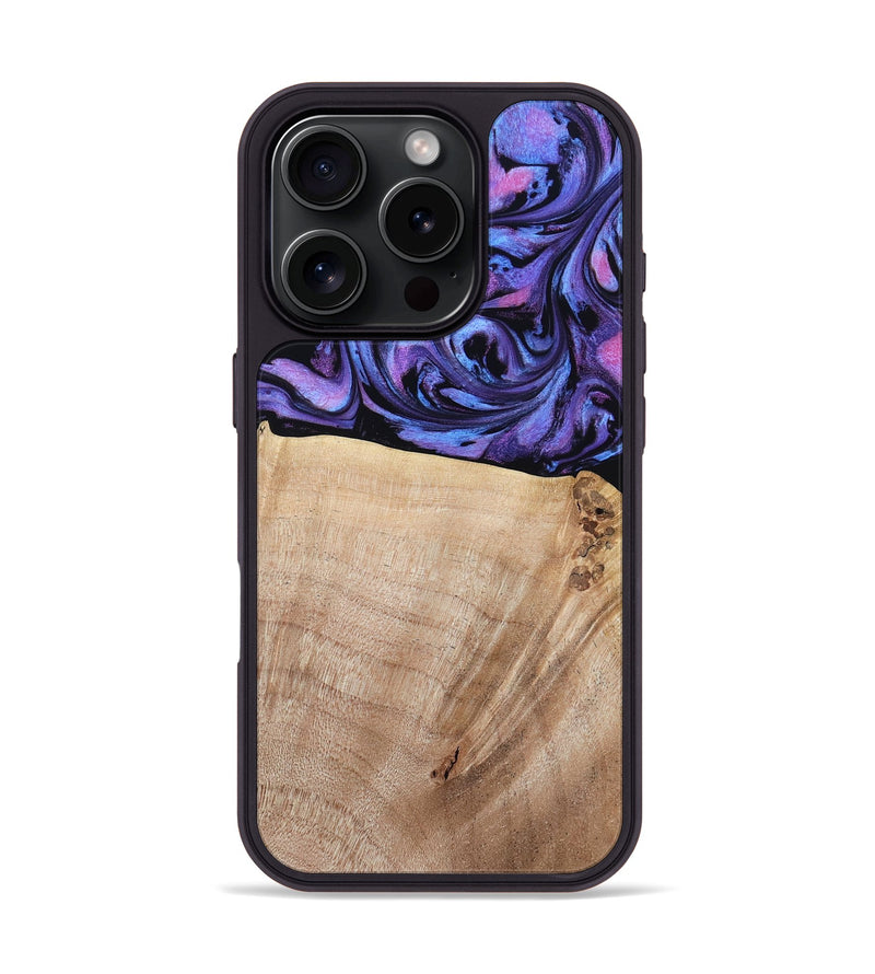 iPhone 16 Pro Wood Phone Case - Omar (Purple, 784544)