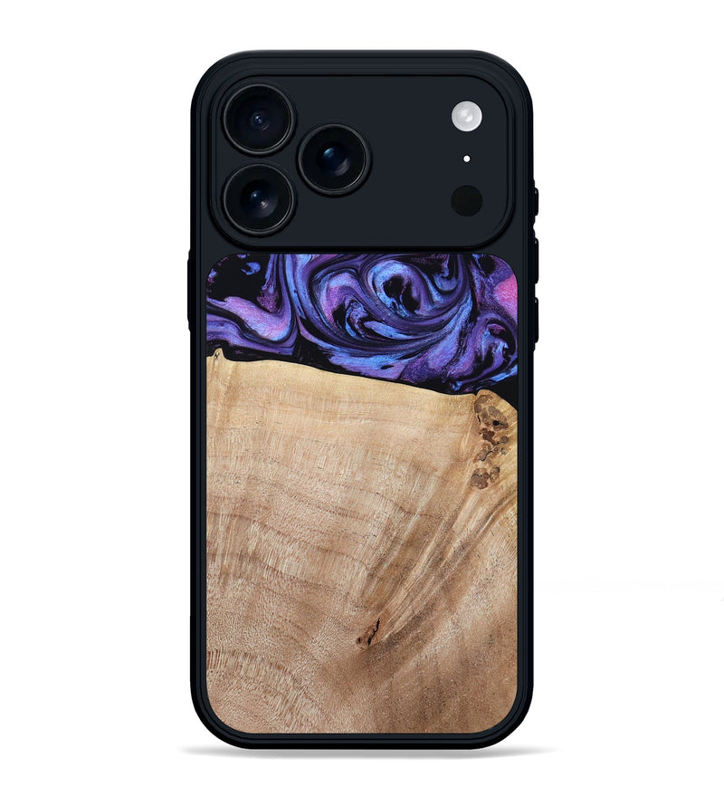 iPhone 17 Pro Max Wood Phone Case - Omar (Purple, 784544)