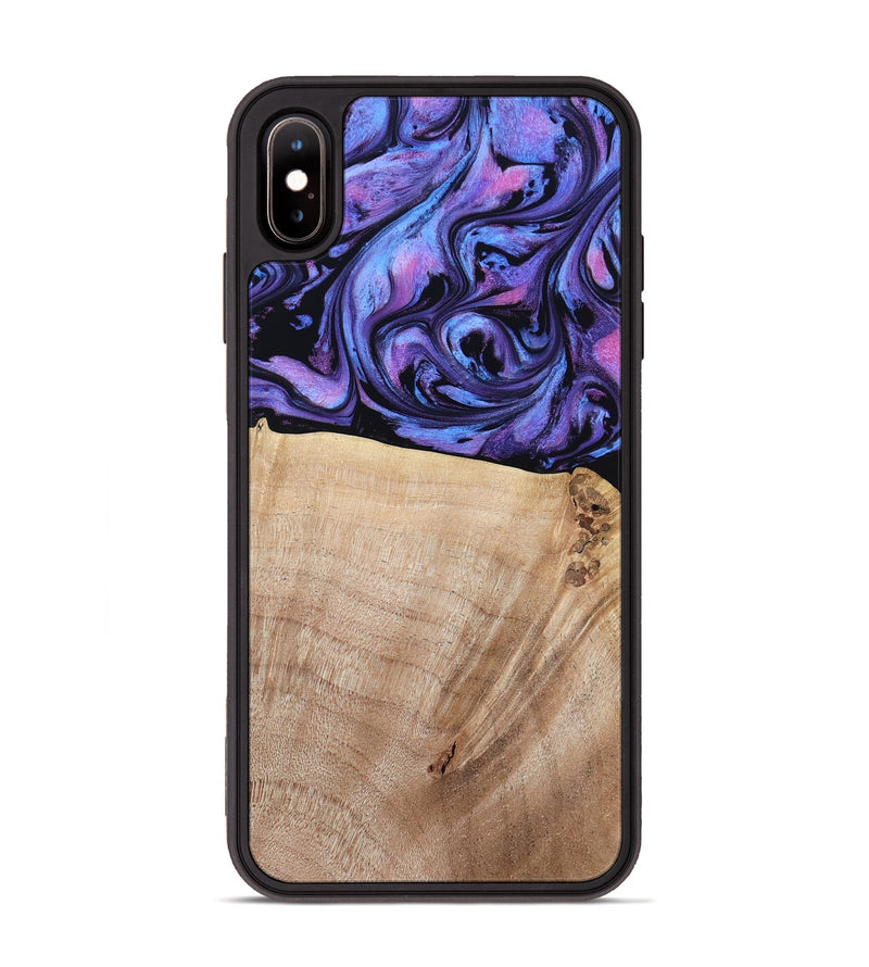 iPhone Xs Max Wood Phone Case - Omar (Purple, 784544)