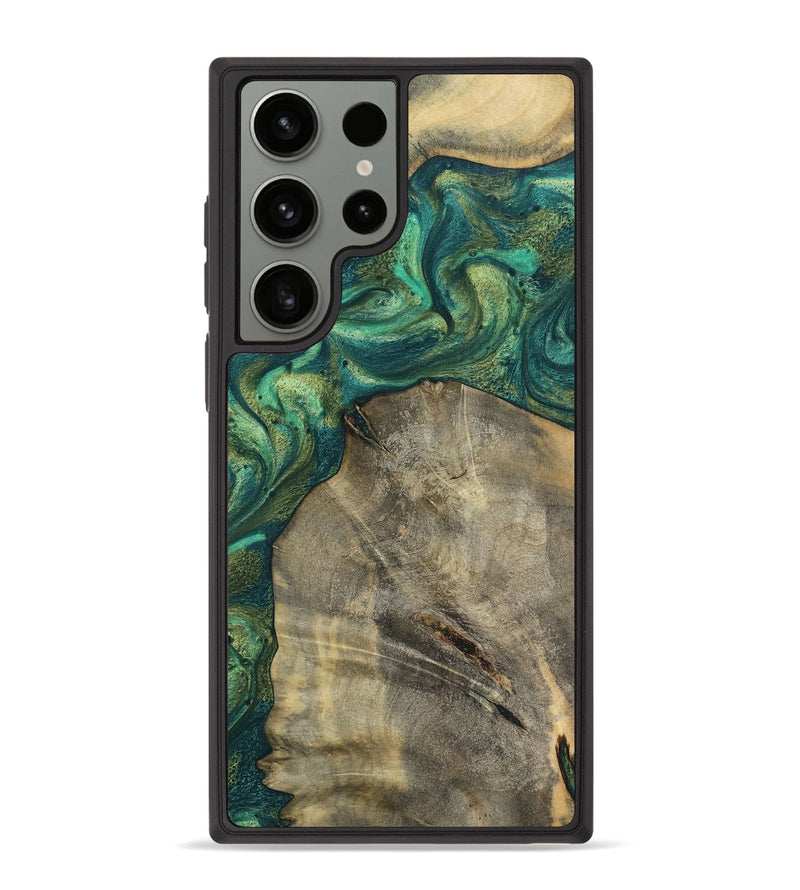 Galaxy S23 Ultra Wood Phone Case - Hakeem (Green, 784583)