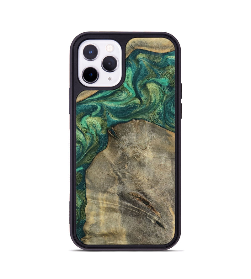 iPhone 11 Pro Wood Phone Case - Hakeem (Green, 784583)
