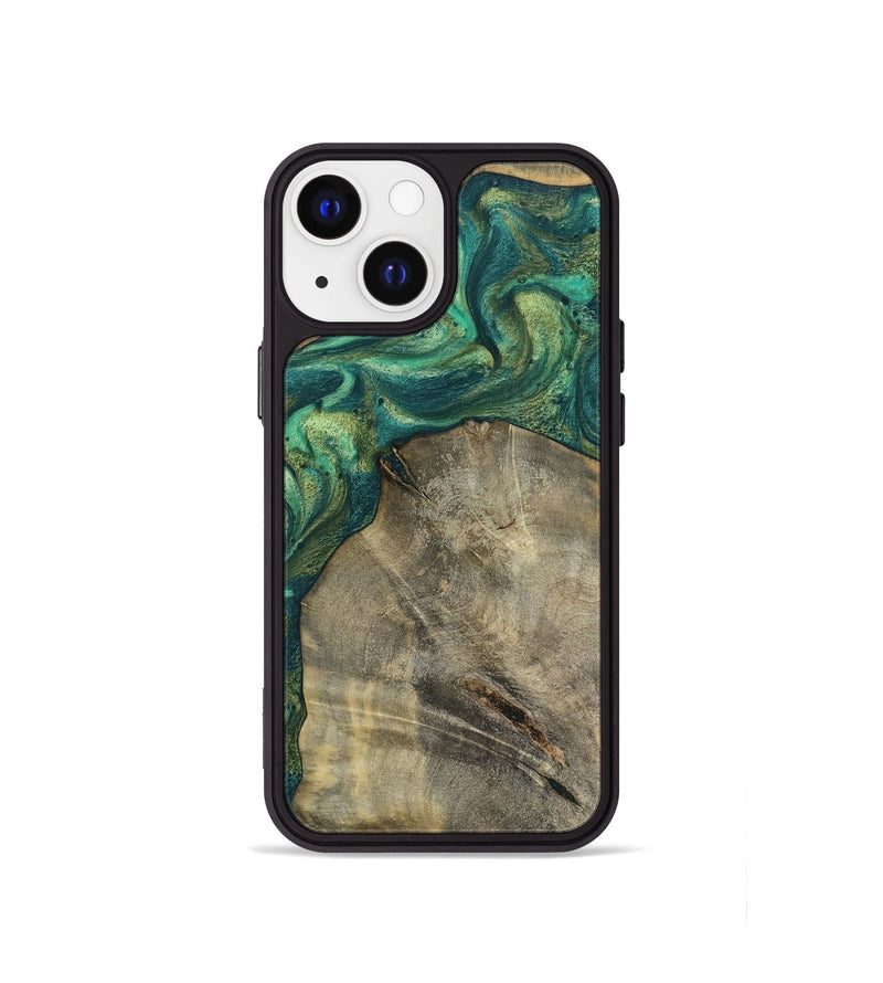 iPhone 13 mini Wood Phone Case - Hakeem (Green, 784583)