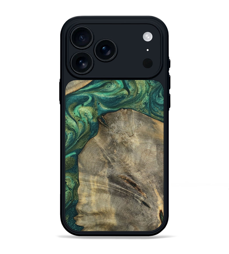 iPhone 17 Pro Max Wood Phone Case - Hakeem (Green, 784583)