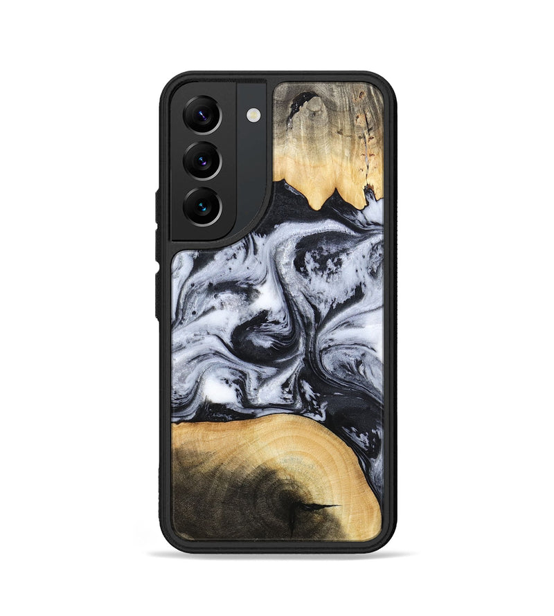 Galaxy S22 Wood Phone Case - Aja (Black & White, 784591)
