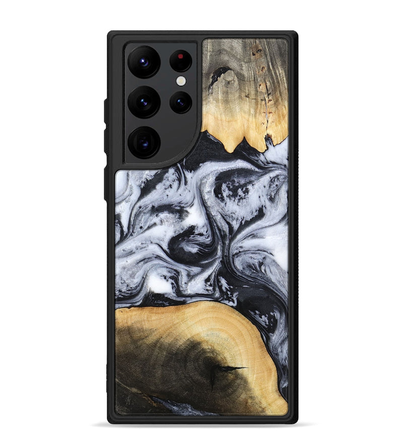 Galaxy S22 Ultra Wood Phone Case - Aja (Black & White, 784591)