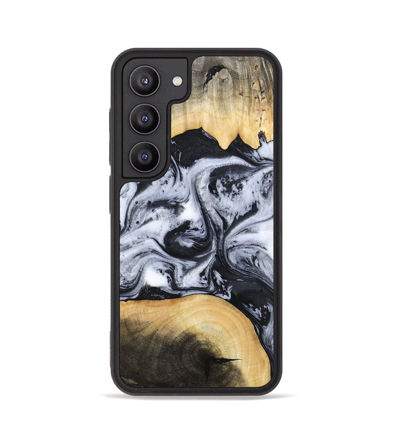 Galaxy S23 Wood Phone Case - Aja (Black & White, 784591)