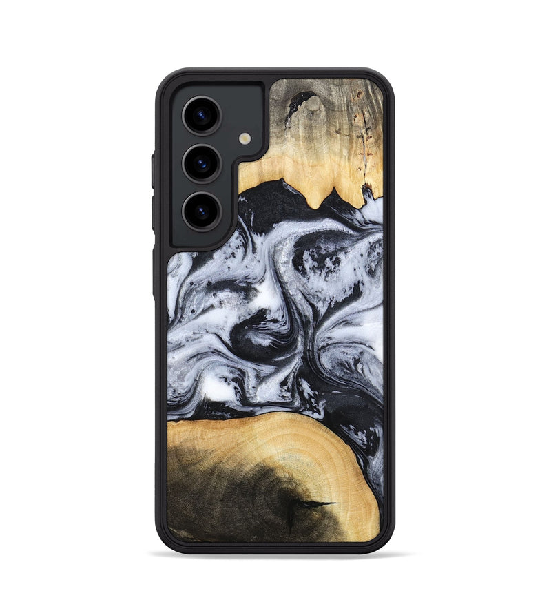 Galaxy S24 Wood Phone Case - Aja (Black & White, 784591)