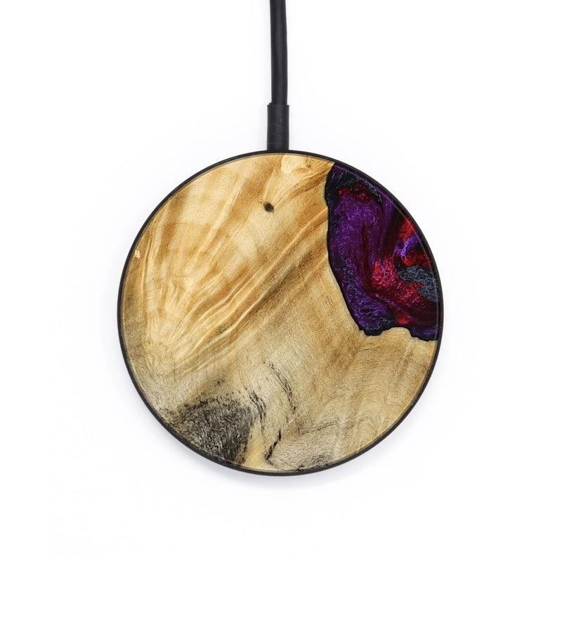 Circle Wood Wireless Charger - Vickie (Red, 784878)