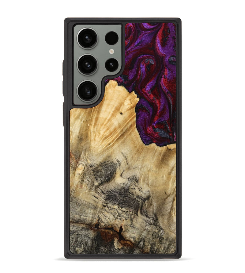 Galaxy S23 Ultra Wood Phone Case - Vickie (Red, 784878)