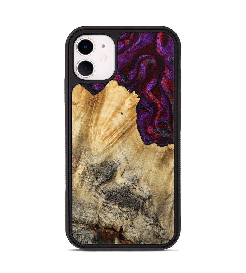 iPhone 11 Wood Phone Case - Vickie (Red, 784878)