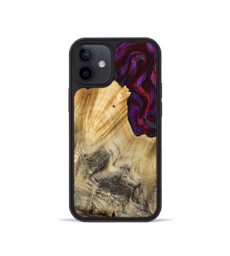 iPhone 12 mini Wood Phone Case - Vickie (Red, 784878)