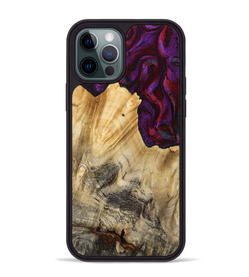 iPhone 12 Pro Max Wood Phone Case - Vickie (Red, 784878)