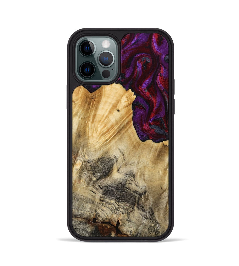 iPhone 12 Pro Wood Phone Case - Vickie (Red, 784878)