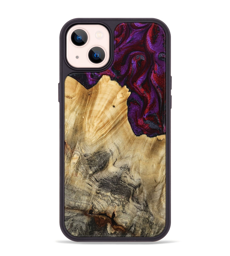 iPhone 14 Plus Wood Phone Case - Vickie (Red, 784878)