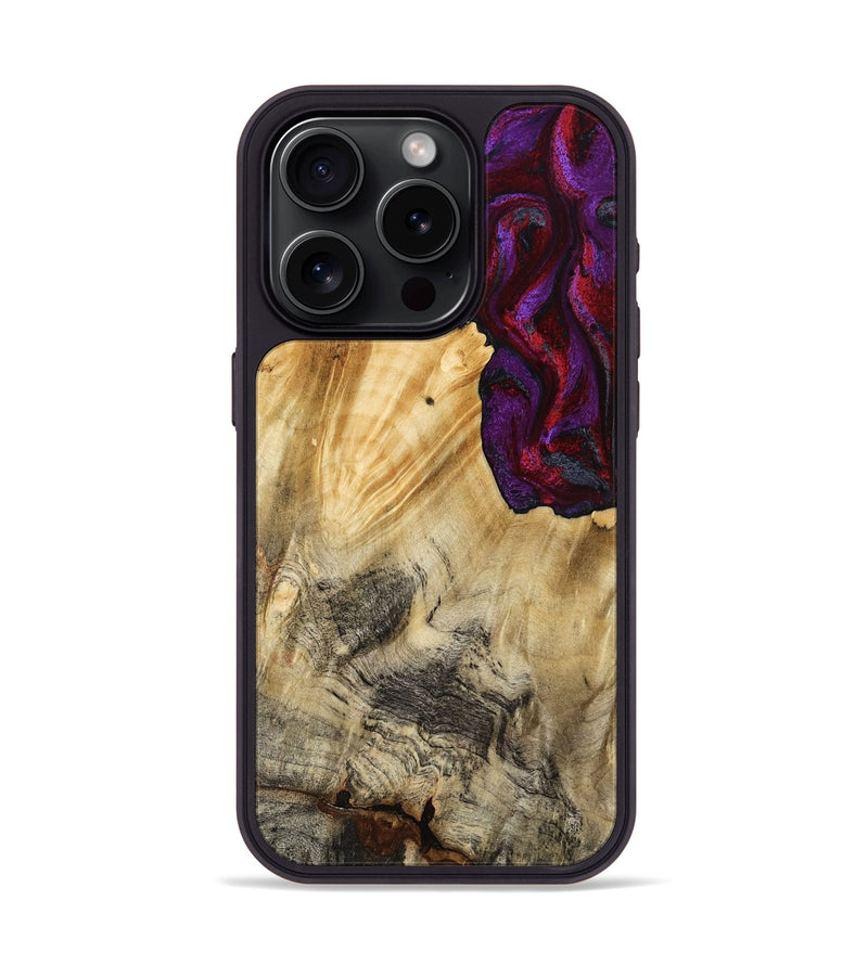 iPhone 15 Pro Wood Phone Case - Vickie (Red, 784878)