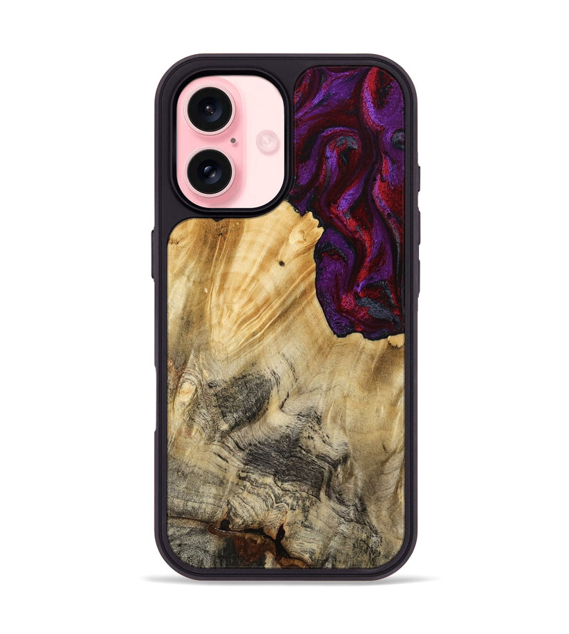 iPhone 16 Wood Phone Case - Vickie (Red, 784878)