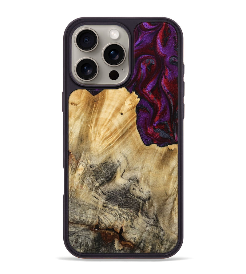 iPhone 16 Pro Max Wood Phone Case - Vickie (Red, 784878)