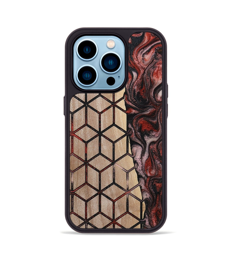 iPhone 14 Pro Wood Phone Case - Cari (Pattern, 784881)