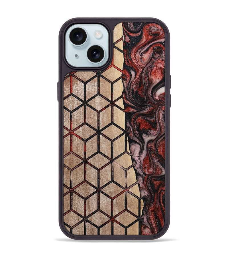 iPhone 15 Plus Wood Phone Case - Cari (Pattern, 784881)