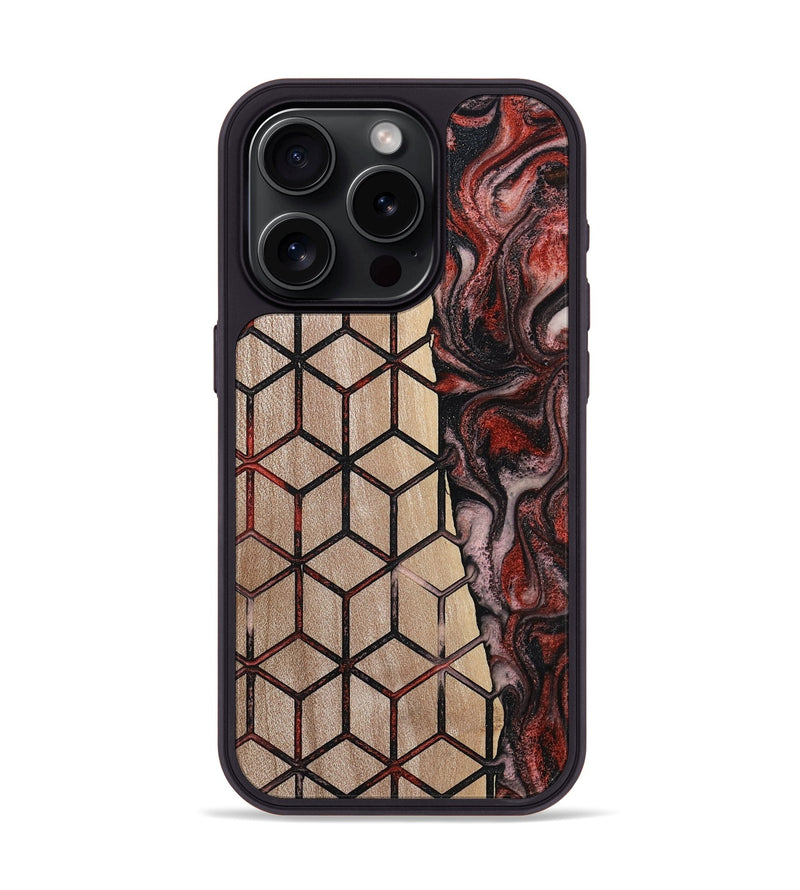 iPhone 15 Pro Wood Phone Case - Cari (Pattern, 784881)