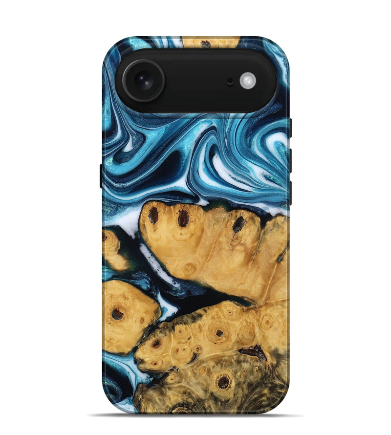 iPhone 17 Air Wood Live Edge Phone Case - Marilee (Blue, 785089)