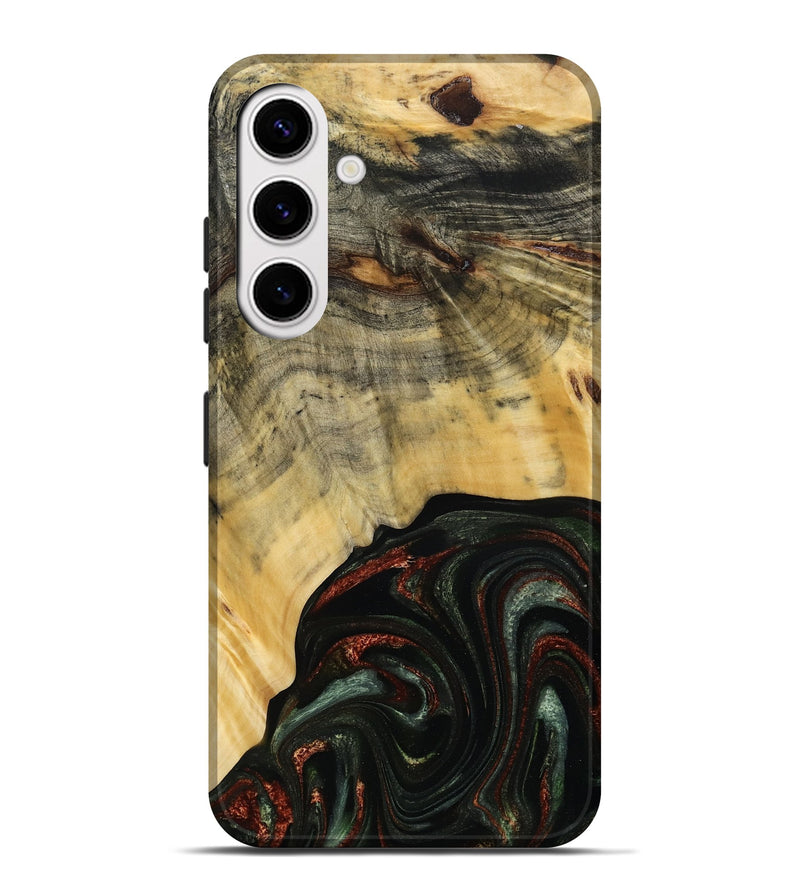Galaxy S25 Plus Wood Live Edge Phone Case - Nan (Green, 785102)