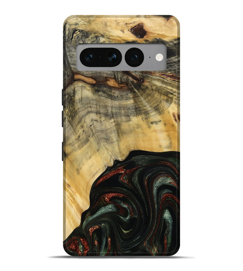 Pixel 7 Pro Wood Live Edge Phone Case - Nan (Green, 785102)