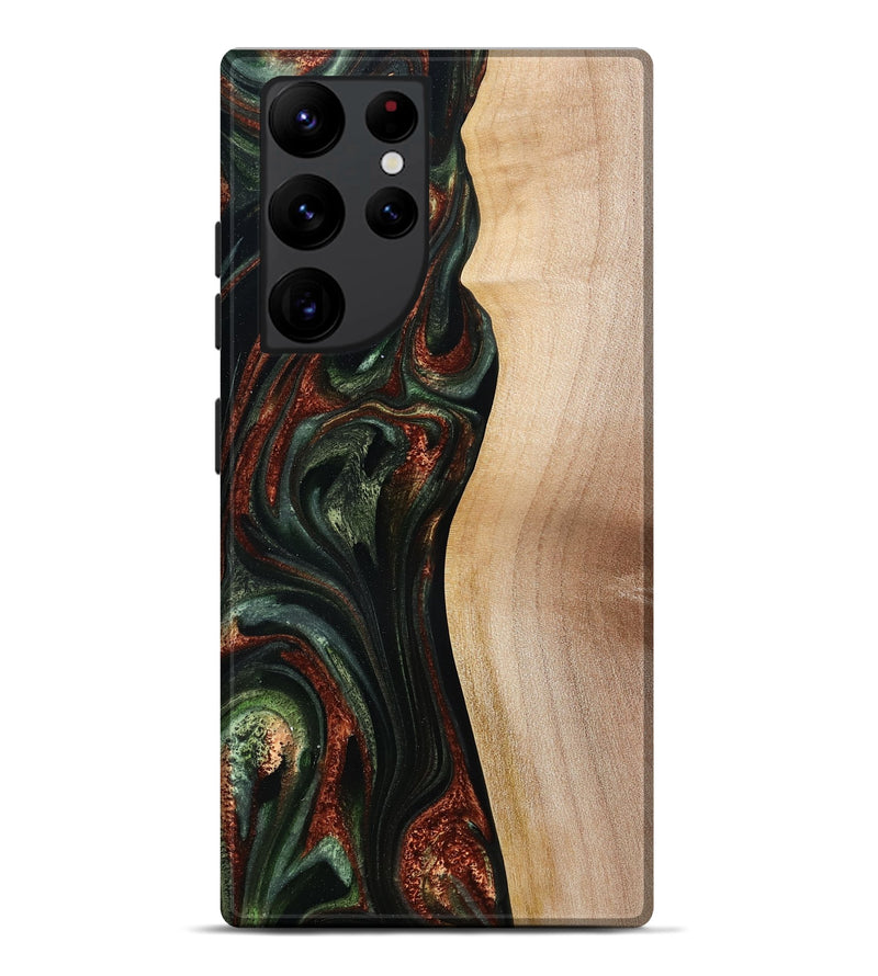Galaxy S22 Ultra Wood Live Edge Phone Case - Taliyah (Green, 785111)