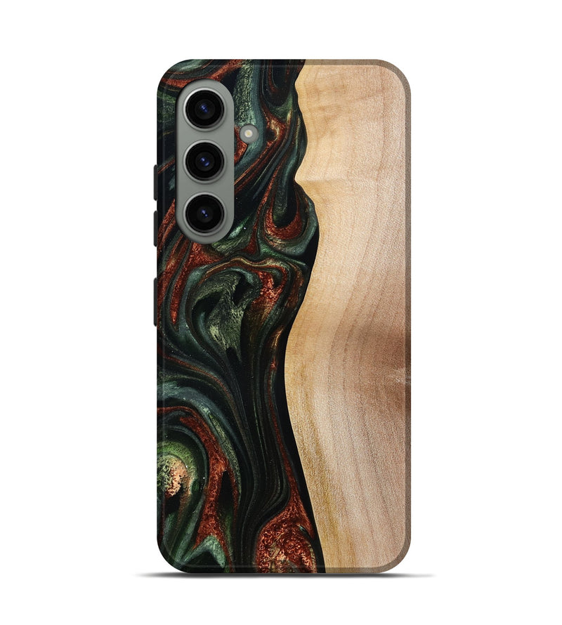 Galaxy S24 Wood Live Edge Phone Case - Taliyah (Green, 785111)