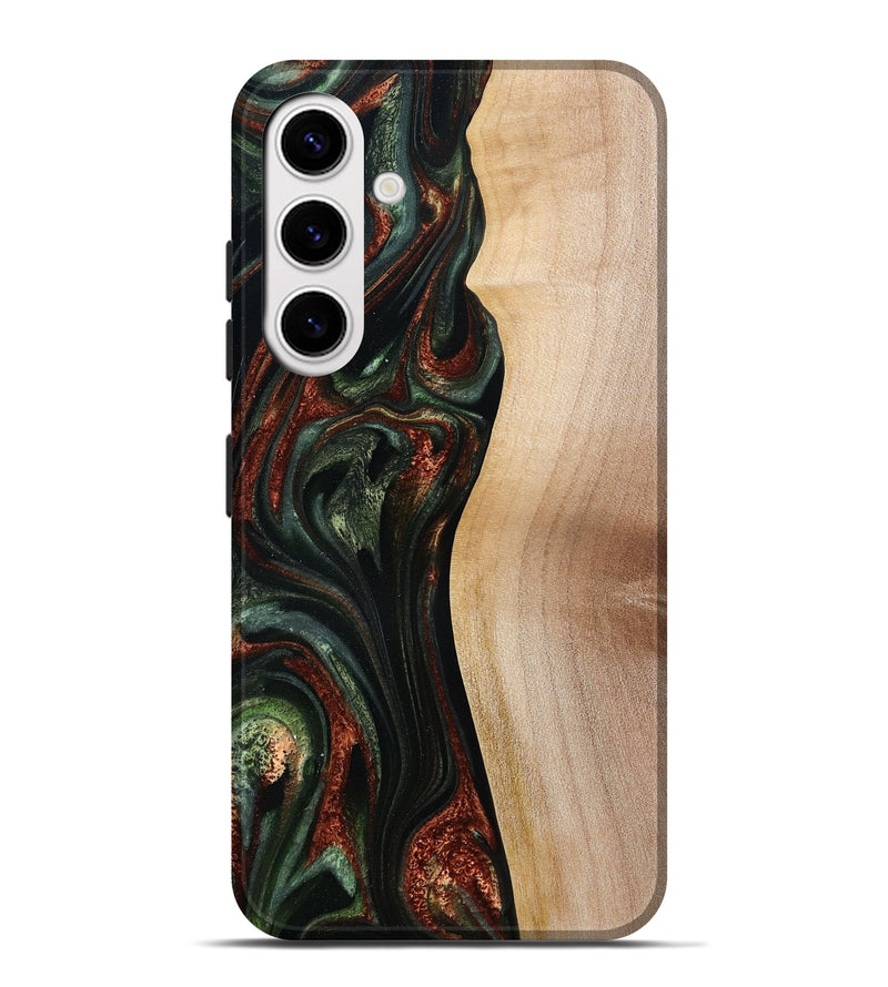 Galaxy S25 Plus Wood Live Edge Phone Case - Taliyah (Green, 785111)