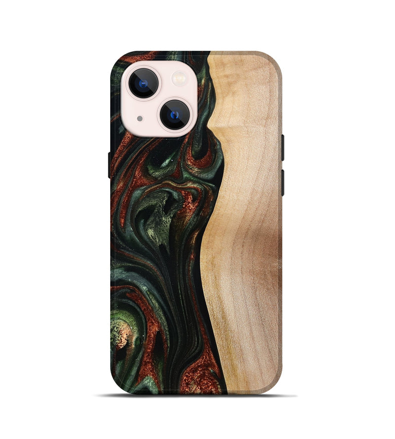 iPhone 13 mini Wood Live Edge Phone Case - Taliyah (Green, 785111)