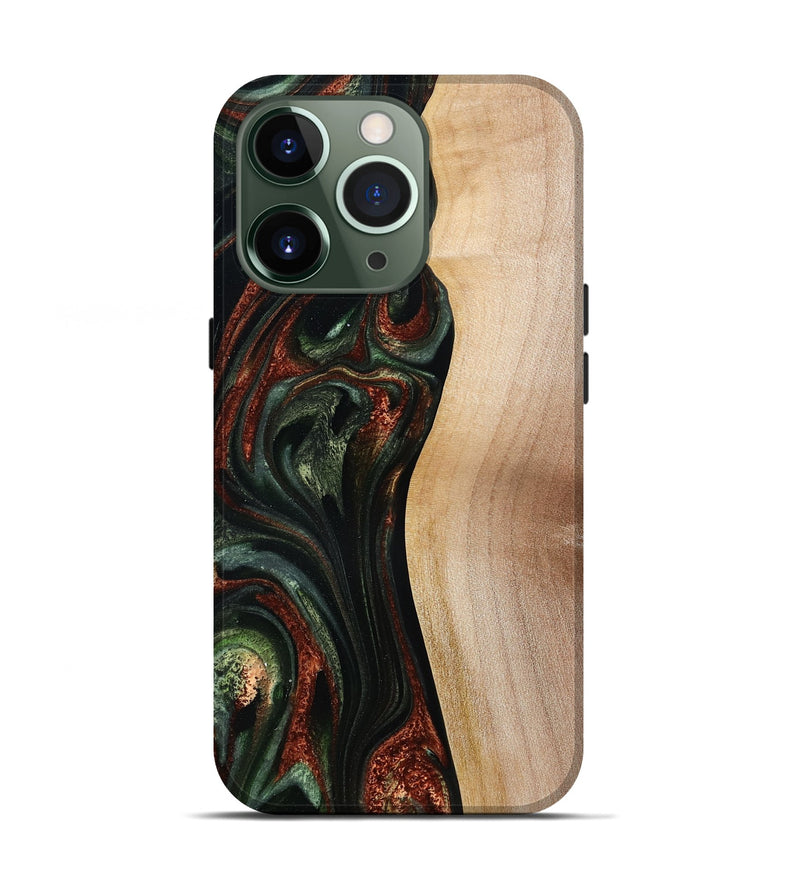 iPhone 13 Pro Wood Live Edge Phone Case - Taliyah (Green, 785111)