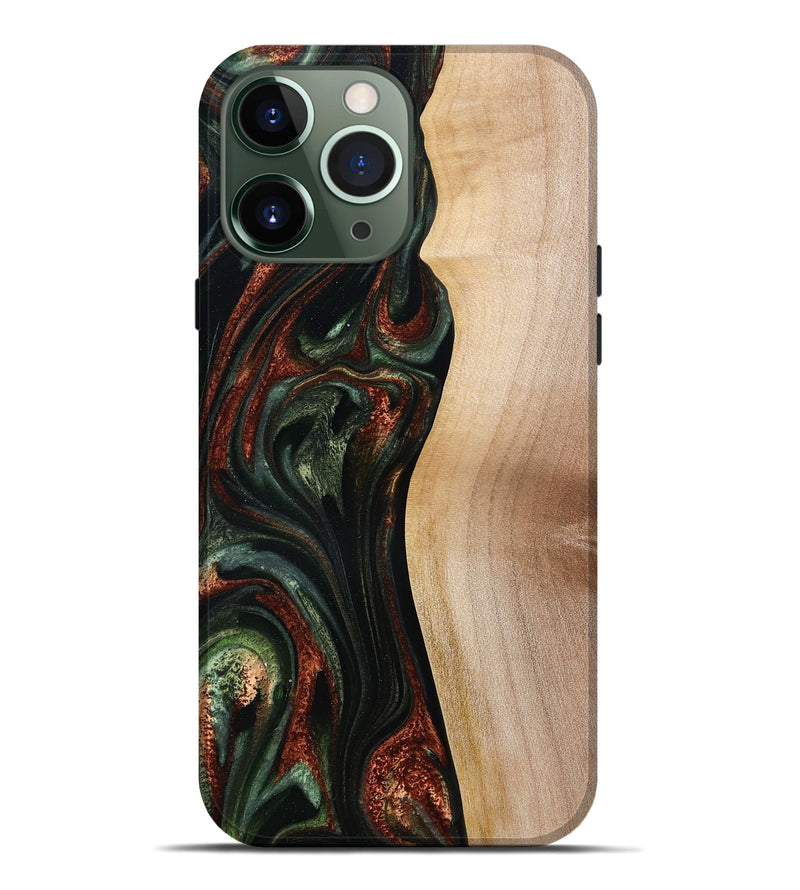 iPhone 13 Pro Max Wood Live Edge Phone Case - Taliyah (Green, 785111)