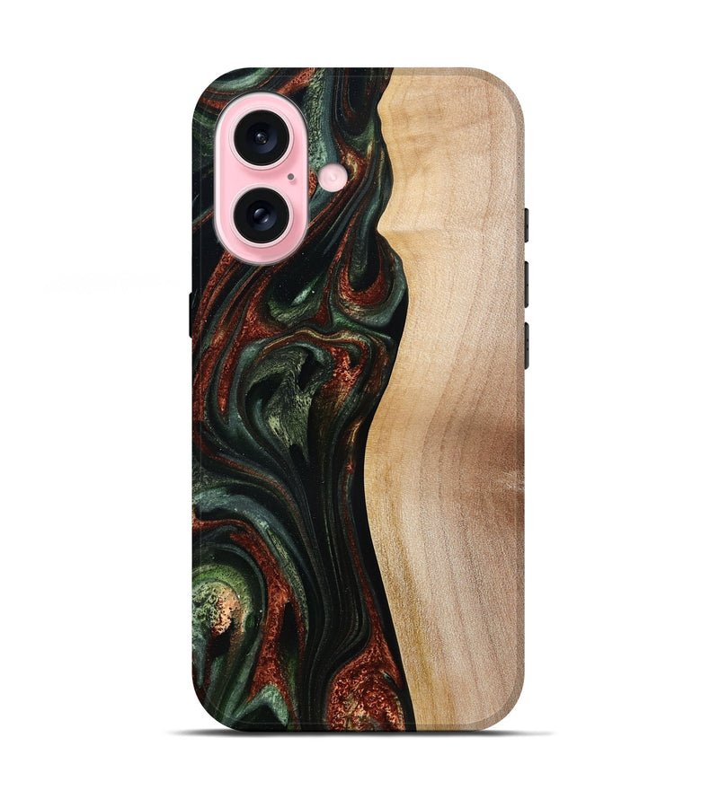 iPhone 17 Wood Live Edge Phone Case - Taliyah (Green, 785111)