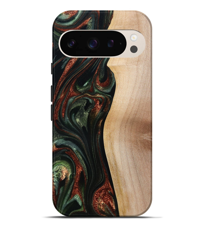 Pixel 9 Pro XL Wood Live Edge Phone Case - Taliyah (Green, 785111)