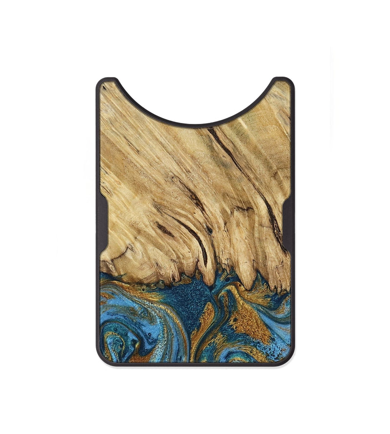 Alloy Wood Wallet - Caspian (Teal & Gold, 785130)