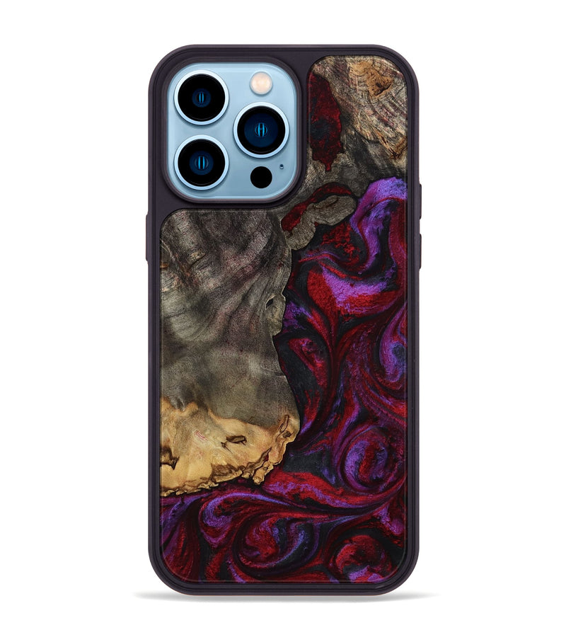 iPhone 14 Pro Max Wood Phone Case - Marcel (Red, 785148)