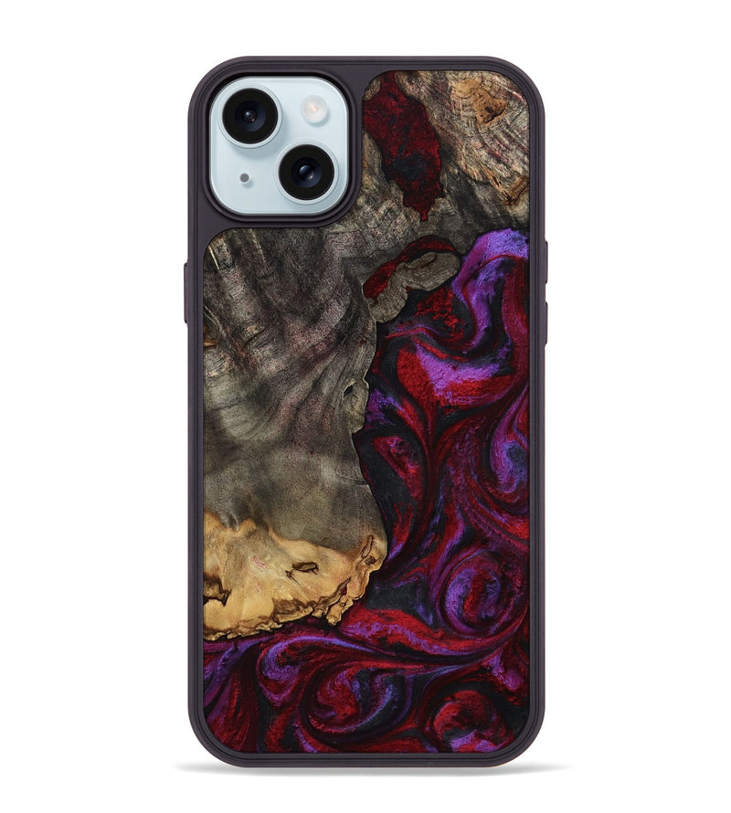 iPhone 15 Plus Wood Phone Case - Marcel (Red, 785148)