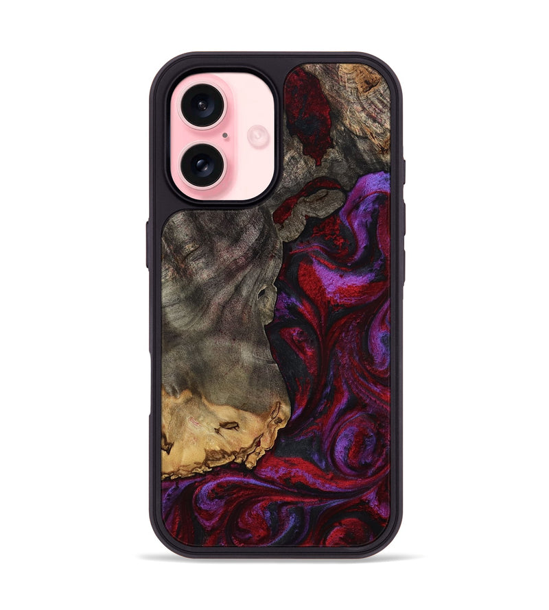 iPhone 16 Wood Phone Case - Marcel (Red, 785148)