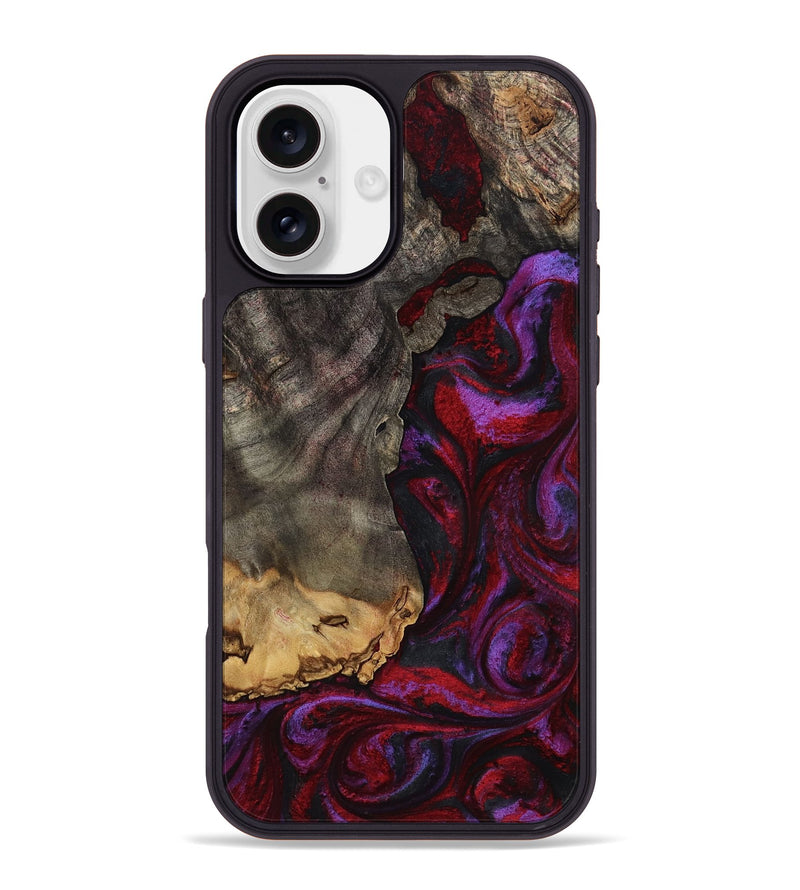 iPhone 16 Plus Wood Phone Case - Marcel (Red, 785148)