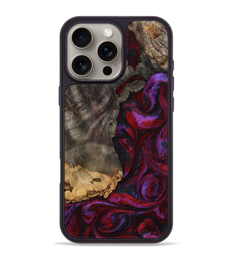 iPhone 16 Pro Max Wood Phone Case - Marcel (Red, 785148)